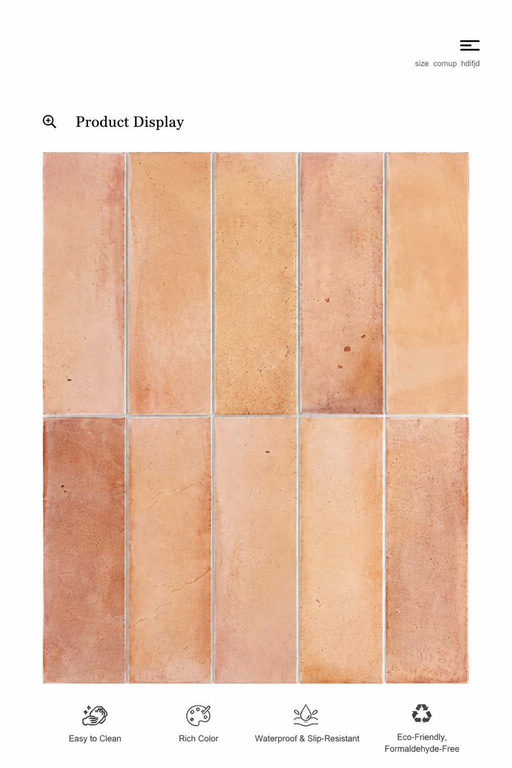 Tiles - Sugar House Series  - Tile(Small Stone) | CHEERFUL Kenya image 2 detail view